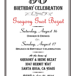 Bezat 90th Invitation