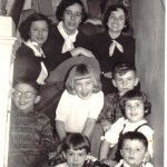 Large group on stairs